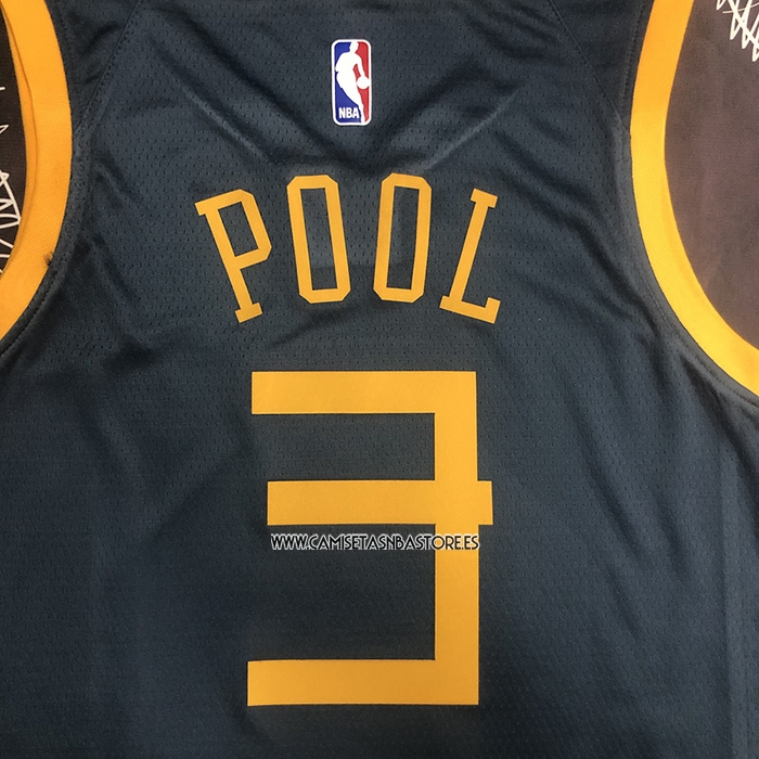 Jordan Poole NO 3 Camiseta Golden State Warriors Ciudad 2018-19 Azul